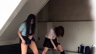 Asians in uniform pissing